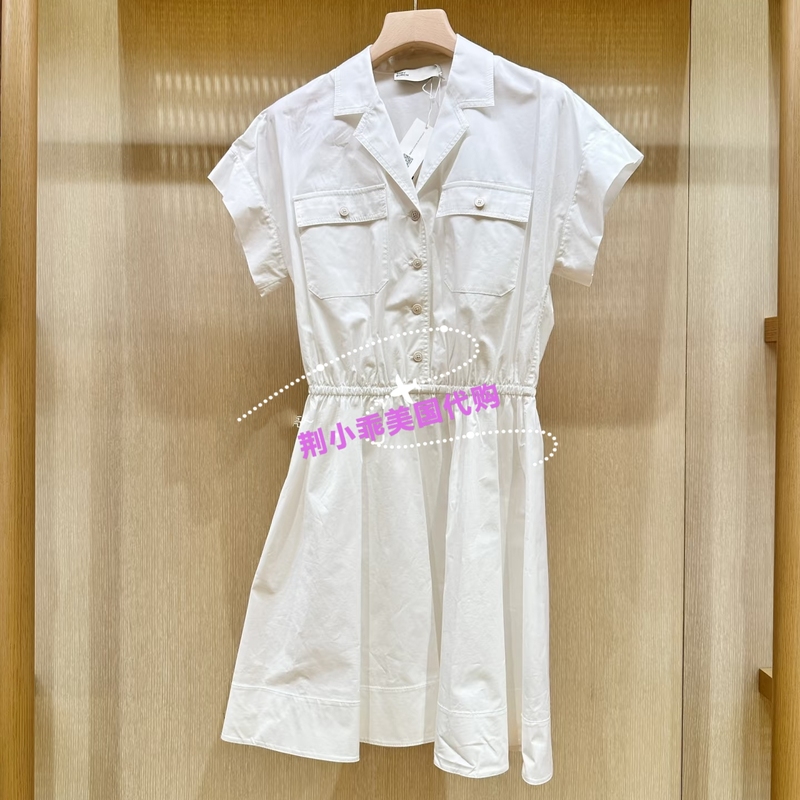 [Clearance] Jing Xiaoguai's American Purchasing Agent Tory Burch Collared Waist-Cinching Shirt Dress 159727