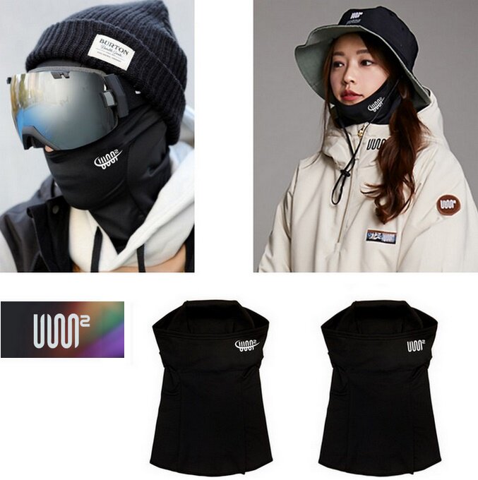 2021USS2 Korea ski protection face riding hair protection ear warm black Baotou face protection one body for men and women quick-drying