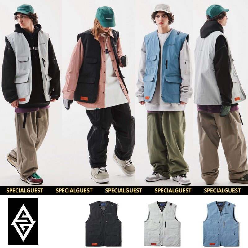 Specialguest South Korean minimalist multi-pocket ski waistcoat waterproof wind male and female veneer outdoor 100 lap vests