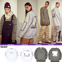 (Waterproof sweater) HOLIDAY Korean ski T-shirt thick round collar inside warm veneer White Gray