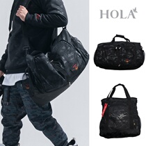  HOLA Korean ski suit pants backpack waterproof and wear-resistant mens and womens single and double board large capacity storage bag black