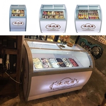 Commercial handmade ice cream cabinet display cabinet frozen hard ice cream cabinet dug ball transparent glass ice cream ice cream cabinet