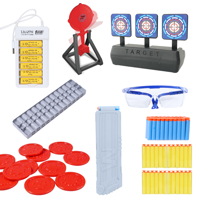 Children Toys Soft Play Snatched Accessories Electronic Target Gravity Target Slingshot Soft Bomb Goggle Flying Saucer Projectile
