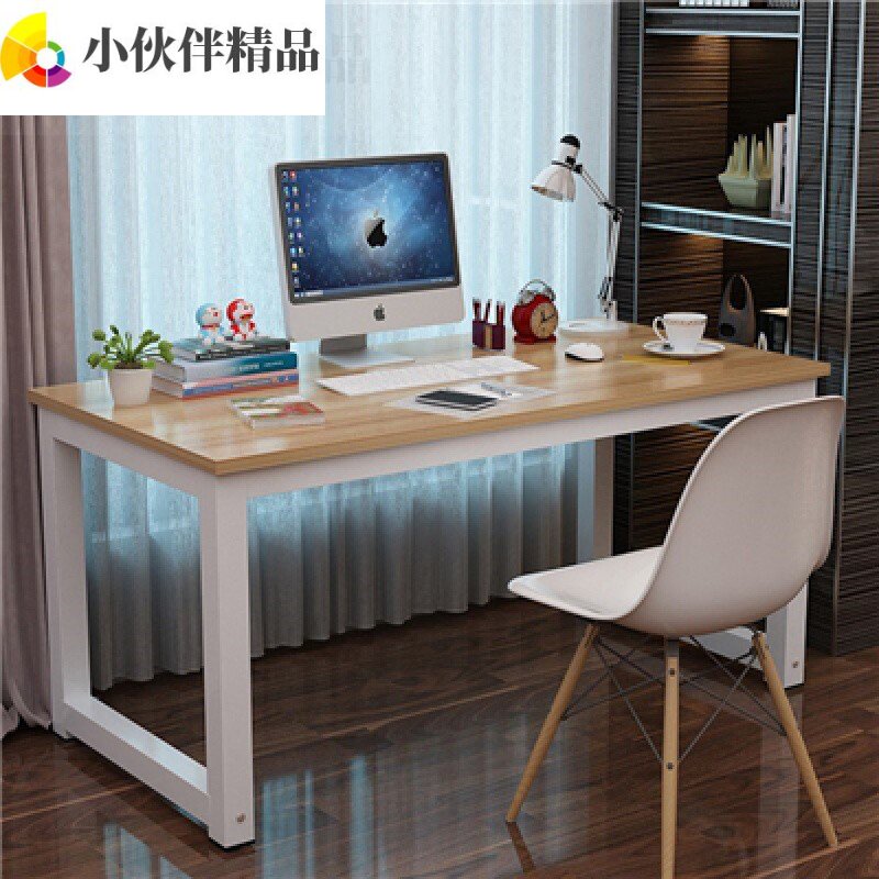 Solid wood log simple simple European assembly economical wood simple rectangular strip living room computer desk desk student