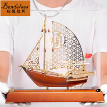 Banderas smooth sailing boat ornaments office creative decorations enamel boat decoration business gifts