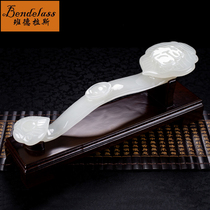 Banderas Ruyi ornaments natural jade living room ornaments luxury high-end decoration moving gifts housewarming gifts