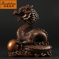 Banderas pure red copper raw Xiao Long pendulum piece Home Feng Shui Swing office Desktop Pendulum Pieces Business Gifts