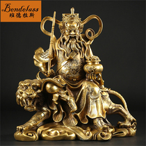 Banderas pure bronze Zhao Gong Ming Statue at the mercy of the tiger Gong Ming Finance and the Divine Mercy of the Store Opening Decorations Pendulum