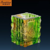 Banderas Bamboo Festival High Glazed Pen Holder Swing Piece Book Room Office Desktop Creative Pendulum Business Gift