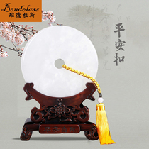 Banderas home living room safe buckle ornaments natural jade porch decoration simple modern Jade buckle ornaments