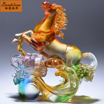 Banderas glazed horse swing piece home living room decoration Merchants fortune Business gift desktop furnishing Opening gifts