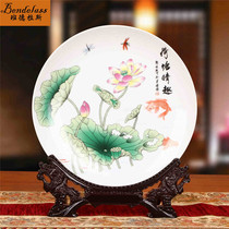 Banderras Ceramic Pendulum decorative disc Horticulture Moon Colour Plate Bookcase Home Field Wine Cabinet Decoration Pendulum