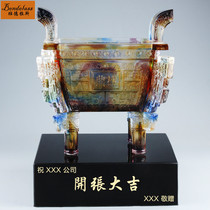 Banderras Glazed Tetragonal Tripod Pendulums Atmospheric Office Desktop tripod Glazed Opening Custom Gift