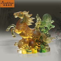 Banderas immediately with a fuelo glazed horse swing piece office Decorative Handicraft room Pendulum Pieces Business Gift