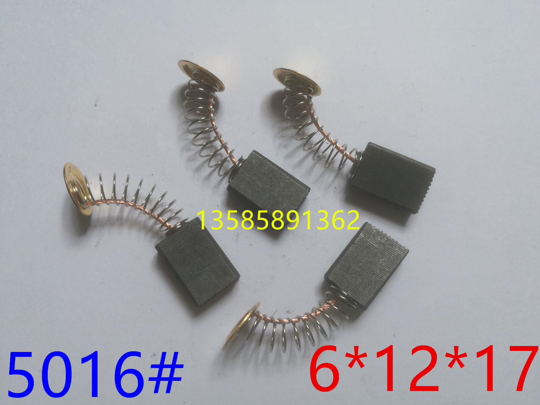 5016# Chainsaw brush with spring carbon brush 6*12*17 carbon brush