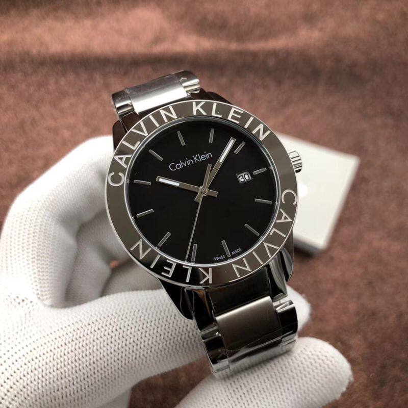 New Swiss CK Watches Men's Leather Belts Watch for Luminous Neutral Lovers Fine Steel Quartz Pair Watches