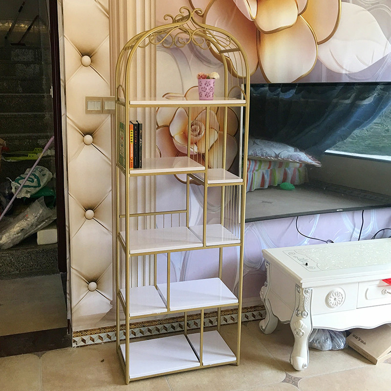 Nordic shelf landing multi-floor bookshelf bedroom in wind living room bookcase nail display frame red display frame