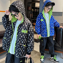 Boys windcoat jacket CUHK Tong Yang qi Lianhood jacket Chunqiu 100 lap net red fried street handsome childrens spring clothing wave