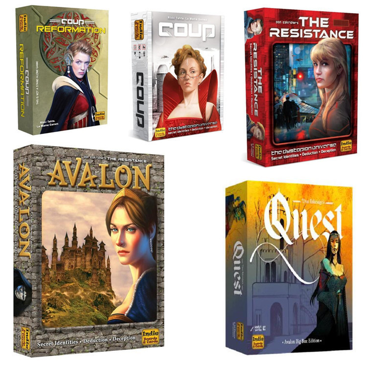 Full English Resistance Organization Board Game Strategy Card Game Coup the Resistance: Avalon