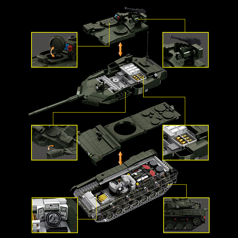 12Go German Leopard 2A8 Main Battle Tank Modern Military High ...