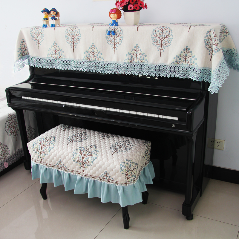 Đàn piano bao gồm khăn vải bụi bảo vệ tay áo cổ điển jacquard satin đàn piano điện tử khăn choàng nửa bao gồm tv tủ bìa