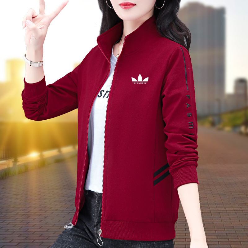 Casual Sports Short Jacket for Women, Spring and Autumn 2025 New Style, Plus-Size Women's Loose Versatile Slimming Jacket, Sweatshirt, Cardigan