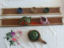 Old loom Bamboo basket Old loom buckle tea ceremony accessories Tea mat Tea tray Buckle tea set Bamboo tea mat Drying cup rack