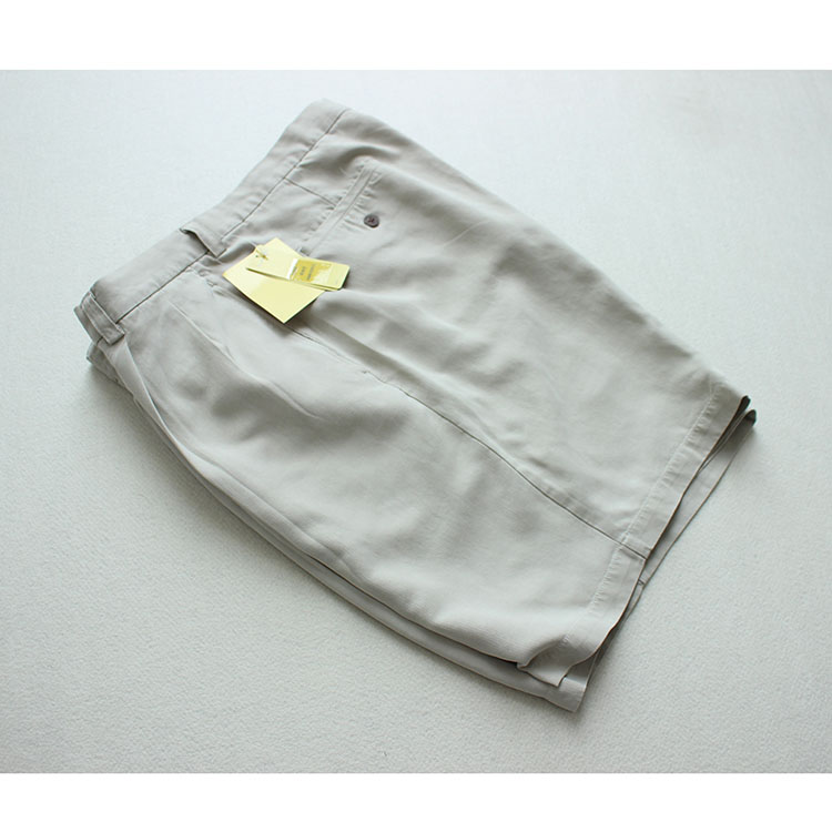Mùa hè retro nam Hawaii lụa tơ tằm dệt lụa Quần short Bermuda quần giản dị (túi trắng) quan jean nam