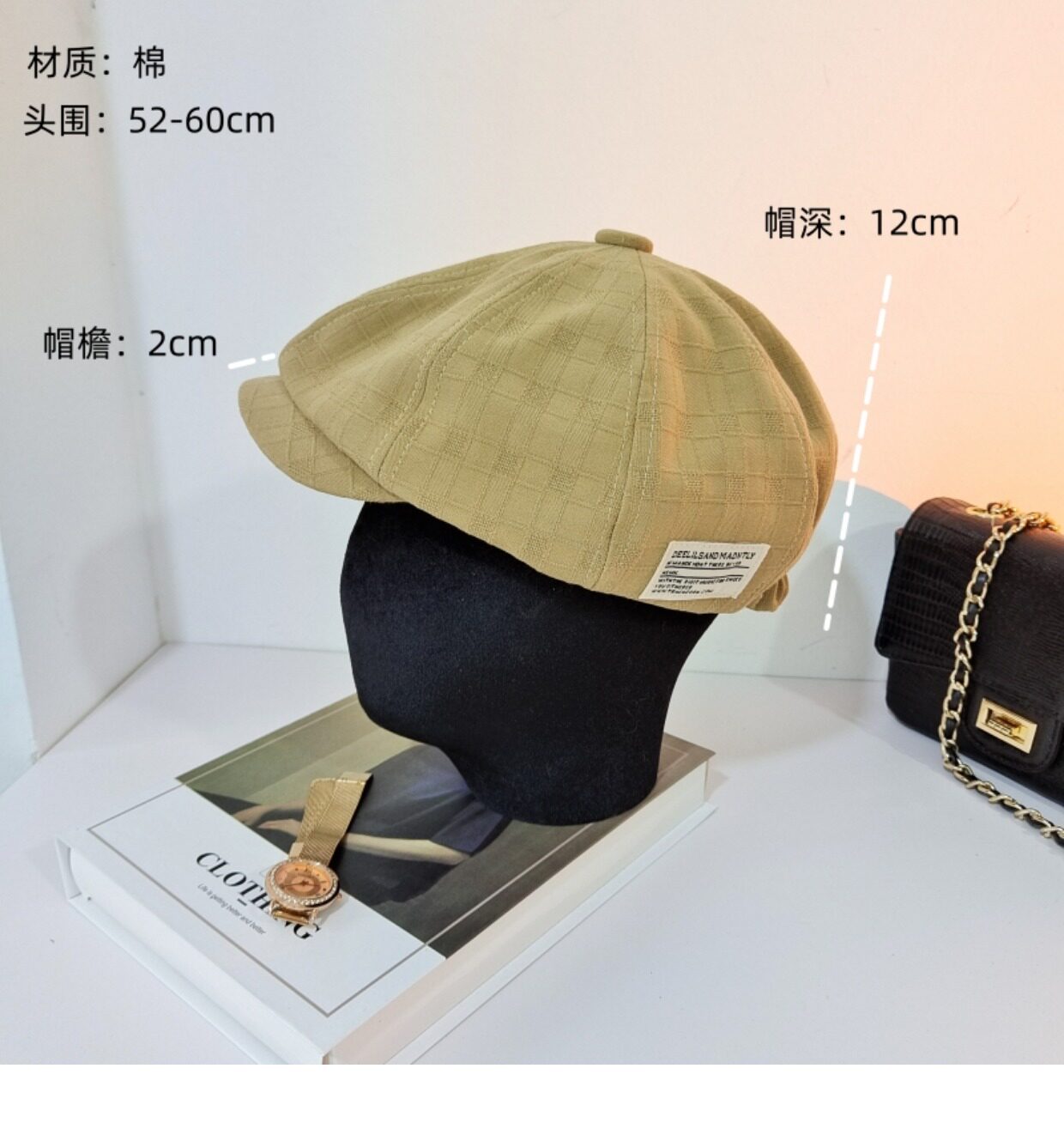 日系英伦复古格纹前进帽男女鸭舌帽春夏季贝雷帽画家帽情侣帽子潮-阿里巴巴
