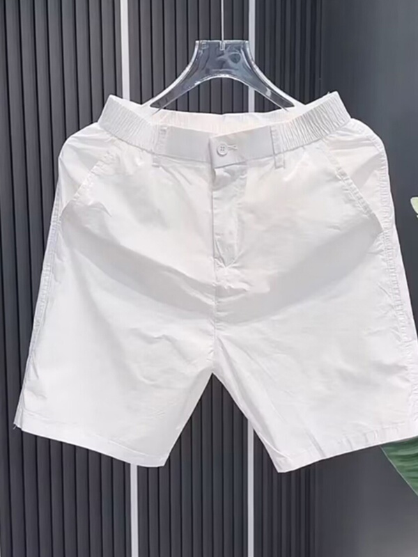 Summer Thin Casual Shorts for Men 2026 New High-End Simple Pure White Sports Pants Trendy Brand Four-Fifth Length Shorts Summer Thin Casual Shorts for Men 2026 New High-End Simple Pure White Sports Pants Trendy Brand Four-Fifth Length Shorts