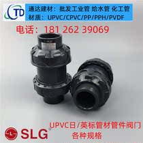Lisheng PVC Daily standard double-order check valve check valve acid and alkali resistance UPVC 22 26 32 38 48 60