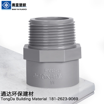 South Asia UPVC external teeth direct acid and alkali resistant gray PVC external thread joint water supply accessories external wire straight through