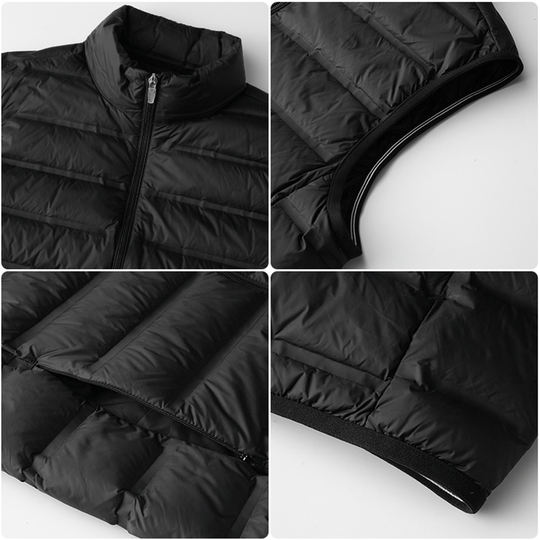 Winter Stehkragen Daunenweste Herren dünn plus fett plus Größe Sportweste dicker Mann Weste warme Oberbekleidung