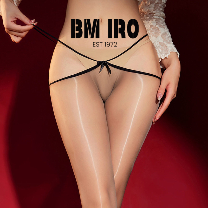 Japanese Bm Iro Ultra-Thin 0D Horse Oil Glossy Suspender Stockings for Women, New Sexy and Emotional Abstinence-Style Thigh-High Pantyhose