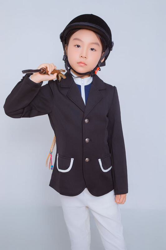 Swedish Imported Fabric, High Elasticity and Breathability, Children's Equestrian Clothing, Special Equestrian Jacket for Grading Competitions, Equestrian Knight Clothing Swedish Imported Fabric, High Elasticity and Breathability, Children's Equestrian Clothing, Special Equestrian Jacket for Grading Competitions, Equestrian Knight Clothing