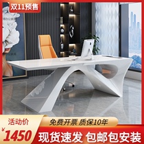 Boss table simple modern white paint medical beauty consultation table clinic creative beauty salon office table and chair combination