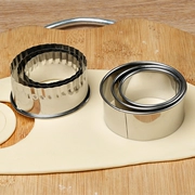 Inox cắt bánh bao da gói khuôn bánh bao hỗn loạn Bánh bao da tròn hoa loại bánh bao công cụ - Tự làm khuôn nướng