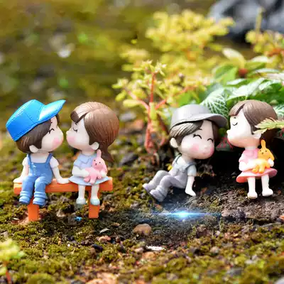 Creative Moss micro landscape small ornaments succulent plant ornaments flower pot aquarium fish tank diy Moss micro landscape pendulum