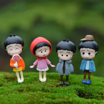 Creative Cute Gardening Multimeat Moss Mini Plant Mushroom Head Kid Figures Microscape Small Pendulum Ornament