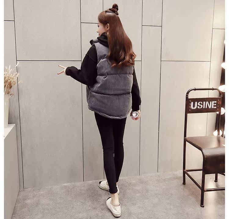 Corduroy vest nữ mùa thu đông dày phiên bản Hàn Quốc của áo vest mới xuống áo khoác cotton cho sinh viên thời trang nữ 2021