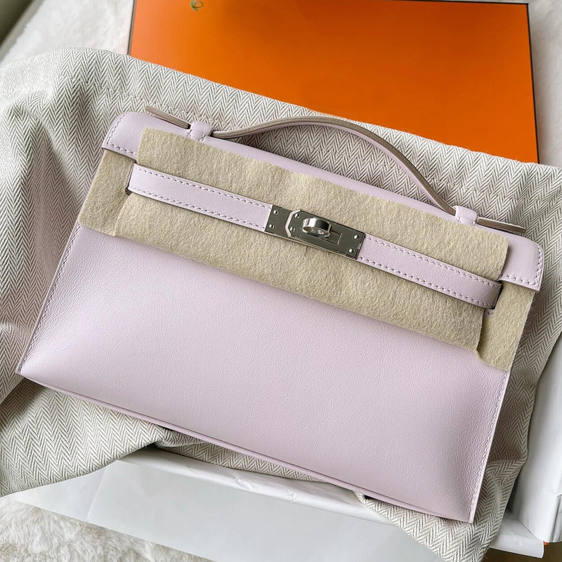 Fully Handmade Wax Thread 2026 New Model Imported Genuine Leather Plain Weave Mini First-Generation Kelly Bag Handbag for Women
