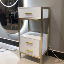 Net Red Barber Shop tool cabinet pull-out hairdressing cabinet hair salon special simple mirror table matching hair cutting three-level Cabinet