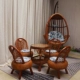 Wicker ghế ba mảnh bàn ban công và ghế bàn cà phê kết hợp ghế mây thật tựa lưng sân vườn giải trí bàn ghế mây - Bàn ghế ngoài trời / sân