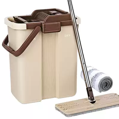 Beautiful and elegant hand-washable flat mop wiping mopping artifact household one-drag net shaking sound the same lazy mop mop