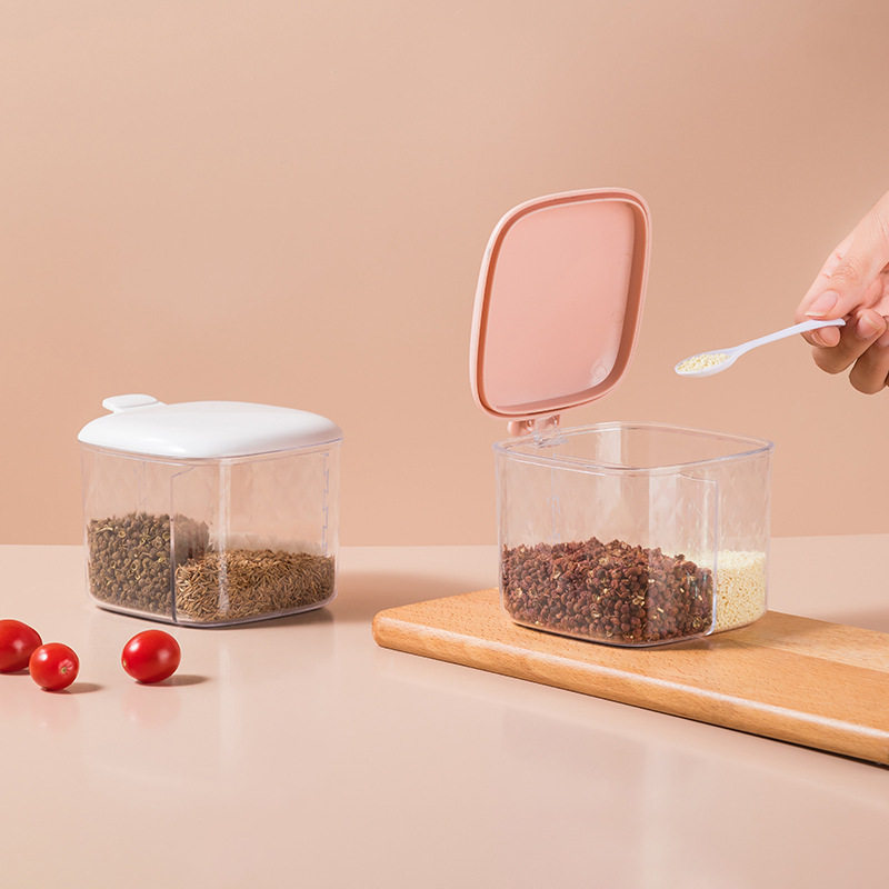 Seasoning jar set seasoning jar kitchen supplies with lid monosodium glutamate combination salt jar seasoning household storage box