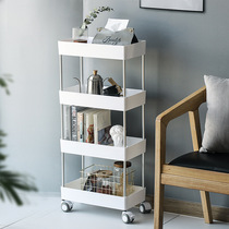 Household kitchen Bathroom Bathroom Floor storage storage rack Removable multi-layer with wheels clip shelf