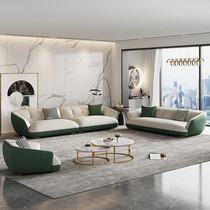 2022 new simple light luxury modern big fat sofa living room reception wash-free technology cloth three-person straight row combination