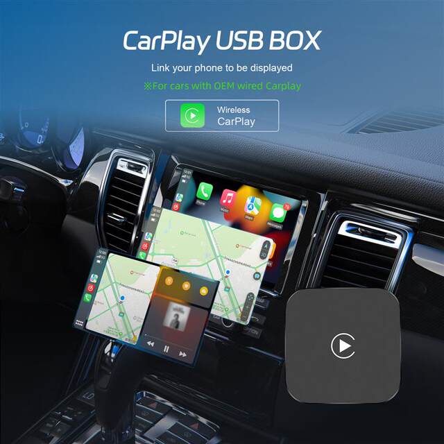 Cross-Border Hot-Selling Universal Model, Wired Carplay to Wireless Carplay Box for Original Vehicles