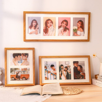 7 Inch 8 Inch Photo Frame Solid Wood Wooden Eight Inch Original Wood Color Desktop Swing Piece Photo Custom Hanging Wall Couple Gift