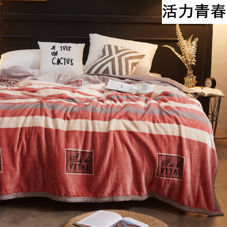 Cộng với nhung dày lông cừu san hô tấm đơn chăn sinh viên đơn mùa đông sang trọng đơn flannel chăn ga giường màu xám